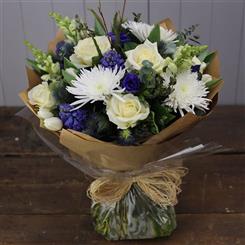 Purples and White Roses,Blooms Hand tie