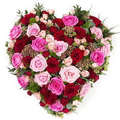 Red &amp; Pink Rose Heart
