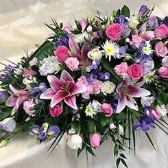 Pink And Purple Coffin Spray