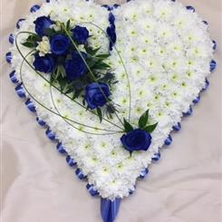 Blue &amp; White Heart 