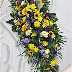 Blue and Yellow Coffin Spray 